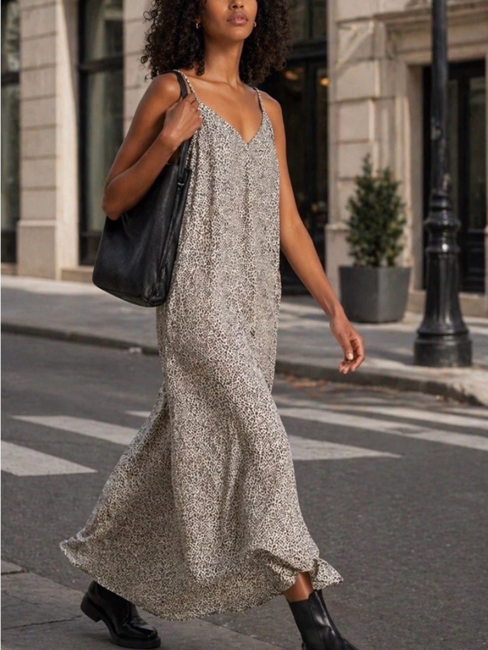 Jenni kayne women’s leopard print maxi slip dress